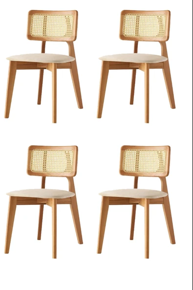 Kuzey Sandalye Ahşap Gürgen 4 Lü Set Cafe,Restaurant,Mutfak,Salon,Yemek Odası Sandalyesi ürün görseli 1
