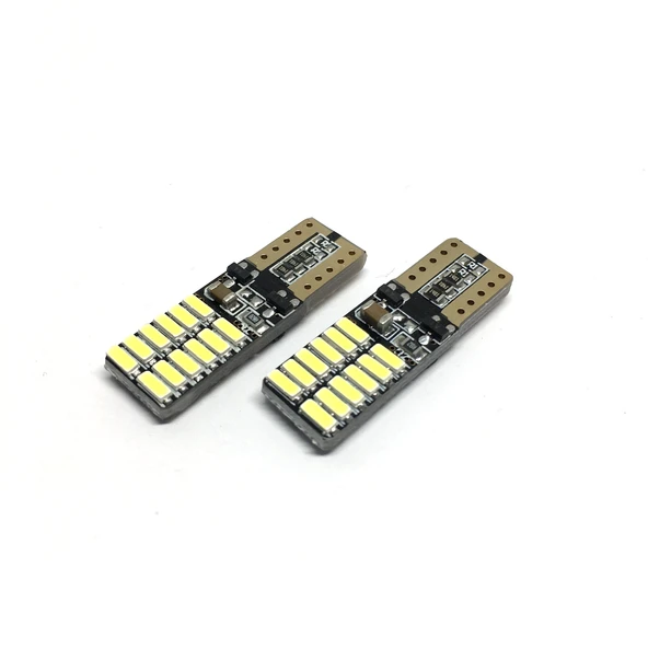 T10 Led Ampul 24 Ledli Canbuslı Park Ampulü Beyaz 2'li ürün görseli 1