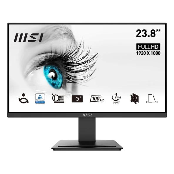 MSI Pro MP2412 23.8" 100Hz 1Ms HDMI+DP FullHD Adaptive-Sync VA Vesa Monitör ürün görseli 1