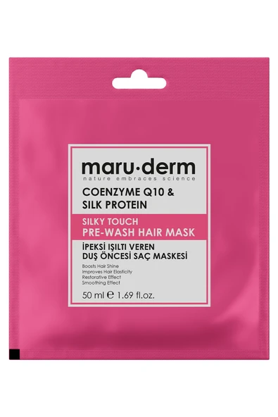 Maru.Derm Duş Öncesi Saç Maskesi -coenzyme Q10 & Silk Protein Ipeksi Işıltı Veren Duş Öncesi Saç Maskesi 50 ml ürün görseli 1