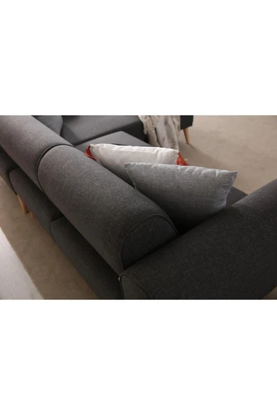 Ak sofa Leon Köşe Sağ Köşe Antrasit - Resim 4