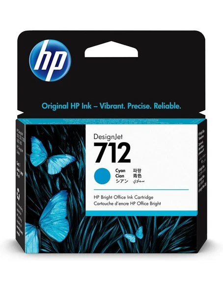3ED67A HP 712 29 ml Camgöbeği DesignJet Mürekkep Kartuşu ürün görseli 1