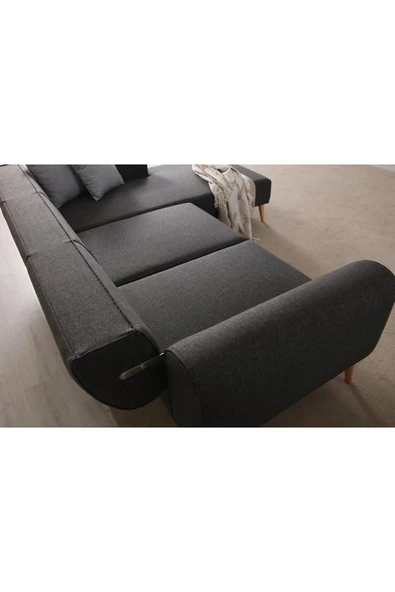 Ak sofa Leon Köşe Sağ Köşe Antrasit - Resim 5