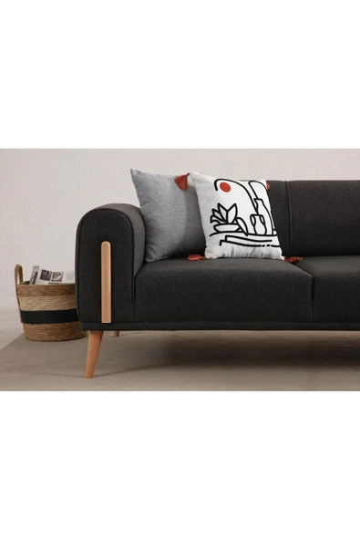 Ak sofa Leon Köşe Sağ Köşe Antrasit - Resim 3