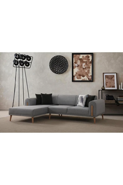 Ak sofa Leon Köşe Takımı Sol Köşe Gri ürün görseli 1