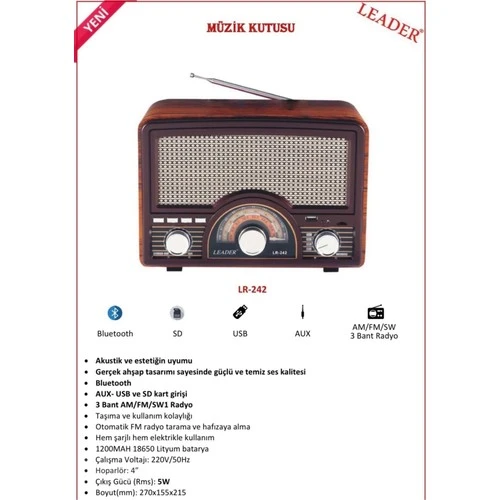 Leader LR-242 Radyo ürün görseli 1