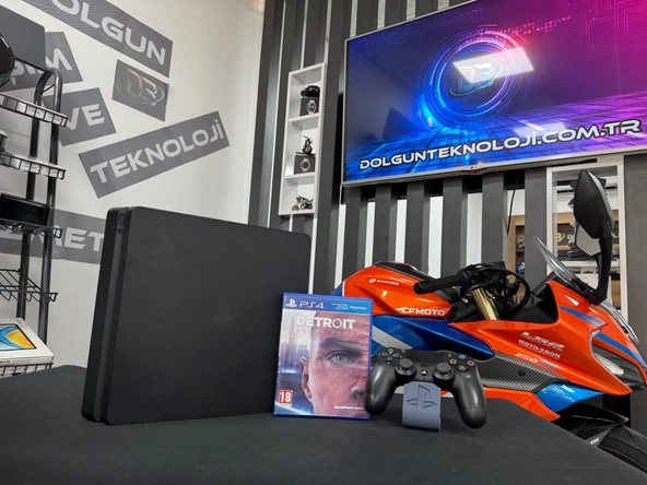 PlayStation 4 Slim 500GB Tek Kol + Detroit Oyun CD’si (İKİNCİ EL) ürün görseli 1
