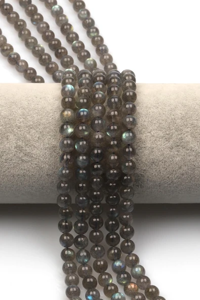 Labradorit (AAA Kalite) Doğal Taş Dizi 6 mm Küre Kesim ürün görseli 1