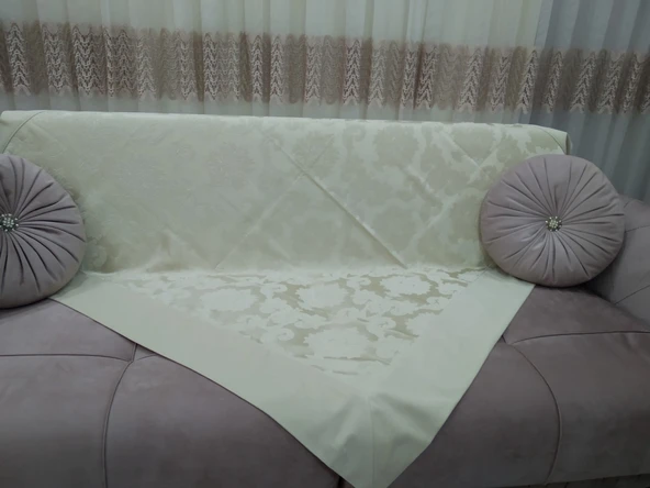 Mandaş  Milanyum Koltuk Şalı  170*170 Krem ürün görseli 1