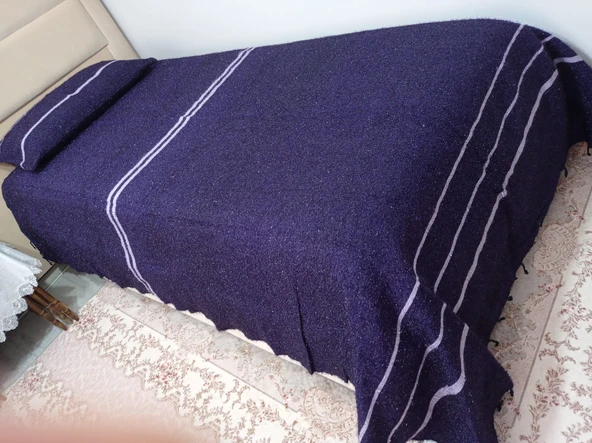 Romanza El Dokuma Tek Kişilik Yatak Örtüsü 160*260 Mor ürün görseli 1
