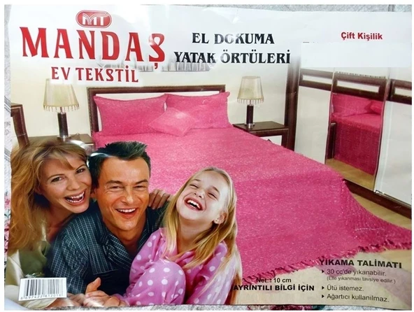 Tavşan Tüyü Peluş El Dokuma Yumuşak Dokulu Çift Kişilik Yat ak Örtüsü (280x260)-pembe ürün görseli 1