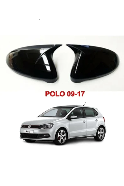 Vw Polo 6r 2008-2014 Uyumlu Batman Parlak Siyah Ayna Kapağı ürün görseli 1
