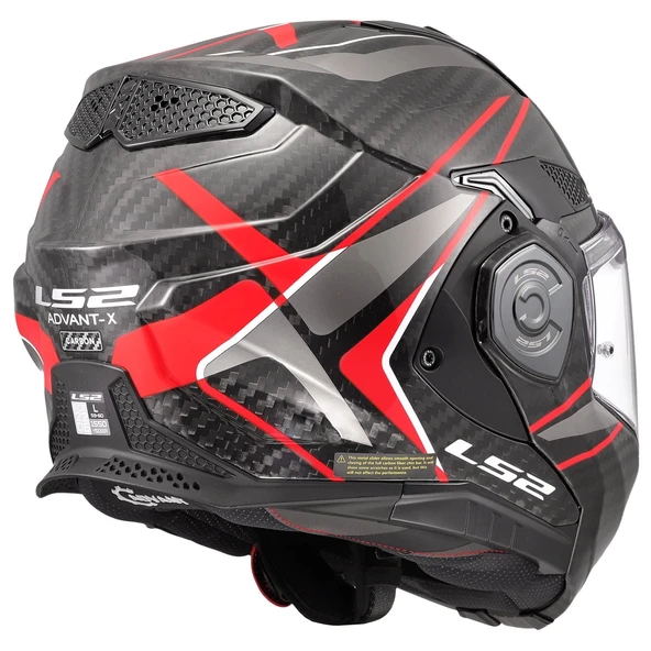 LS2 ADVANT X KARBON FUTURE II KIRMIZI KASK - Resim 4