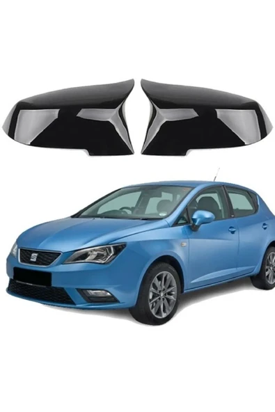 Seat Ibiza 2008-2017 Parlak Siyah Batman Ayna Kapağı ürün görseli 1