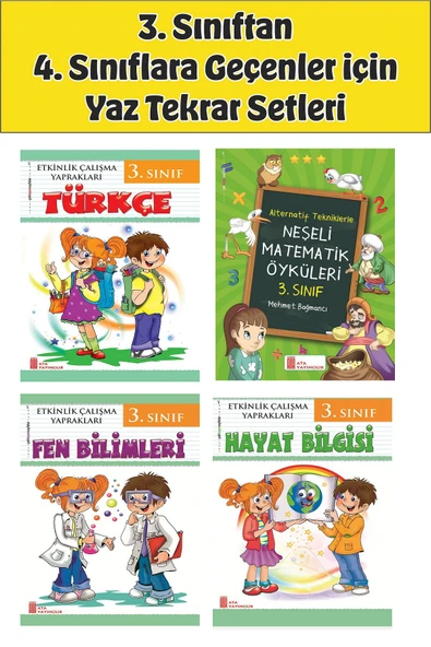 3.Sınıftan 4.Sınıfa Geçenler İçin Yaz Tekrar Setleri 1 ürün görseli 1