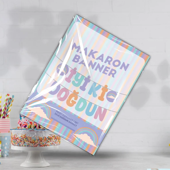 MAKARON İYİ Kİ DOĞDUN BANNER - Resim 2