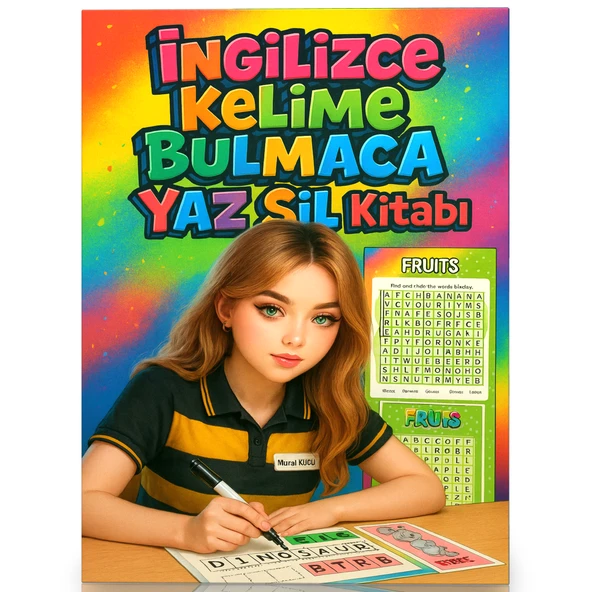 İngilizce Kelime Öğreten Bulmaca YAZ-SİL Kitabı ürün görseli 1
