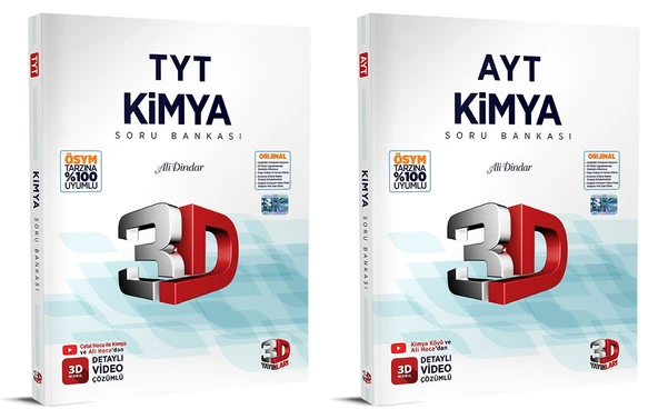 3D Yayınları 2024 Tyt Ayt Kimya Soru Bankası Seti ürün görseli 1