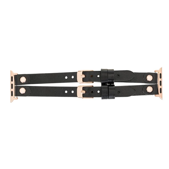 Apple Watch Uyumlu Deri Kordon Ely Double Tour RST1 - Resim 3