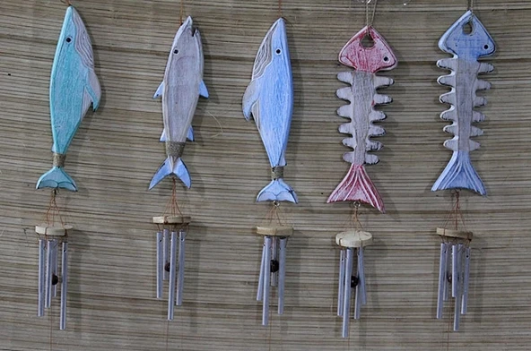 Ahşap Balıklı Metal Çan No:5 ürün görseli 1