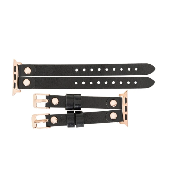 Apple Watch Uyumlu Deri Kordon Ely Double Tour RST1 - Resim 4