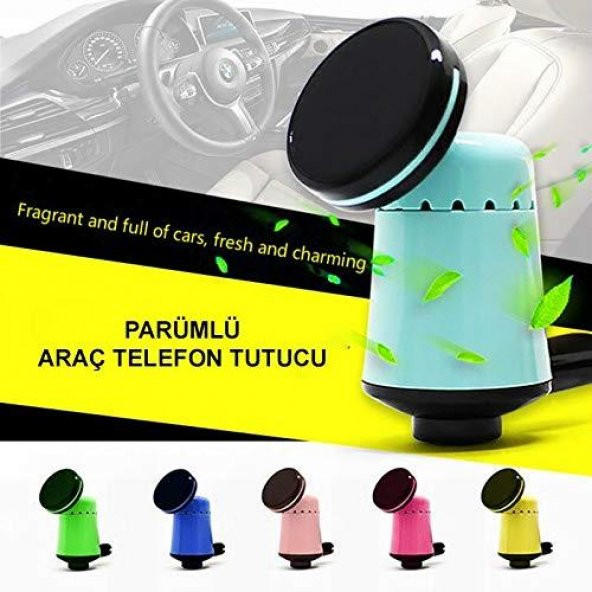 Araç İçi Parfümlü Mıknatıslı Havalandırma Telefon Tutucu Tutacağı ürün görseli 1