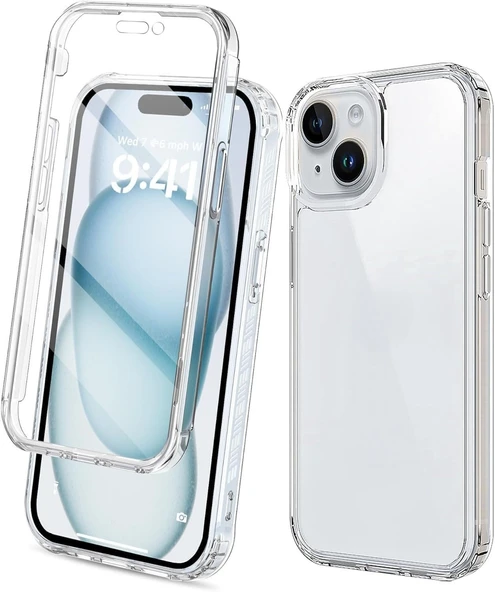 Gpack Apple iPhone 15 Plus uyumlu Kılıf Ön Arka  Silikon Koruma ürün görseli 1