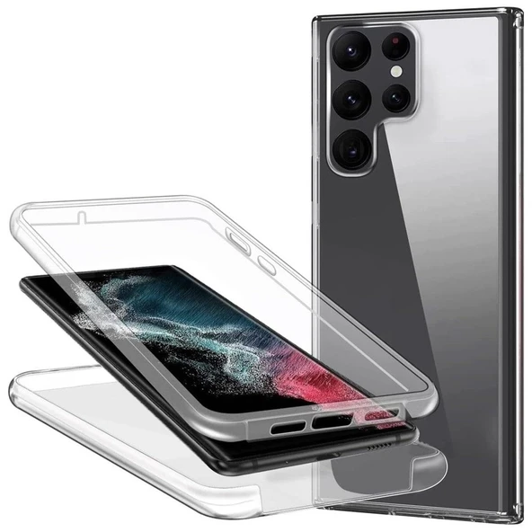Gpack Samsung Galaxy S23 Ultra uyumlu Kılıf Ön Arka  Silikon Koruma ürün görseli 1