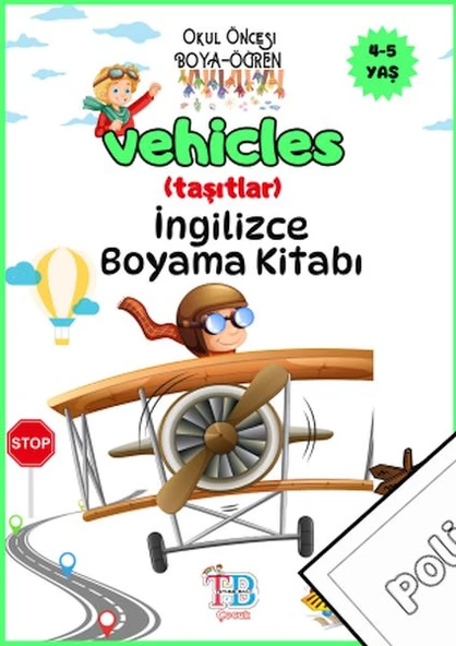 Vehicles(taşıtlar) Boyama Kitabı - Resim 3