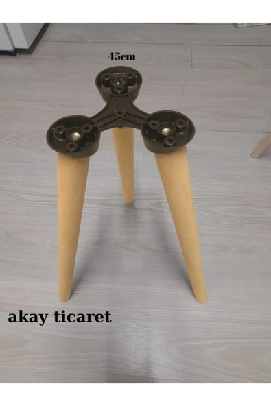 AKAY TİCARET AHŞAP KONİK AYAK 3 lü 45 cm ürün görseli 1