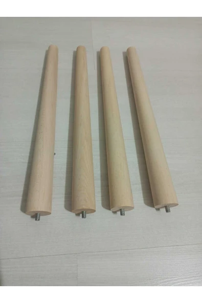MASALL Ahşap konik 44cm ayak zigon sehpa 4lük puf ,tabure,komidin,orta sehpa,benç. Ayak ürün görseli 1