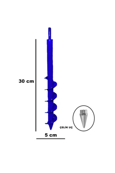 Akyol Matkap Toprak Burgu Ucu Fide Fidan Çiçek Dikme 30cm * 5cm ürün görseli 1