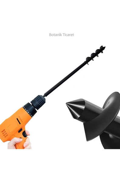 Botanik Ticaret METAL Matkap Uyumlu Toprak Burgu Makinesi 60cm X 5cm ürün görseli 1