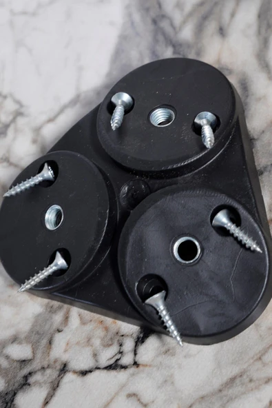 Dufella Design Zigon Sehpa 3 Adet Plastik Bağlantı Aparatı Açılı Vida Dahil 3'lü Ayaklara ürün görseli 1