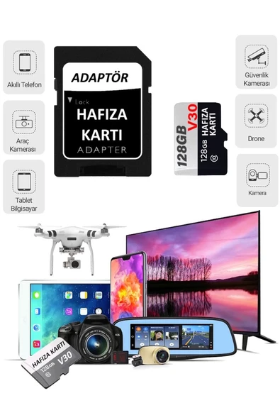 Sprange 128 GB U3 Hafıza Kartı Faster Transfer Speed Class 10 4k Video Kayıt (V30) ürün görseli 1