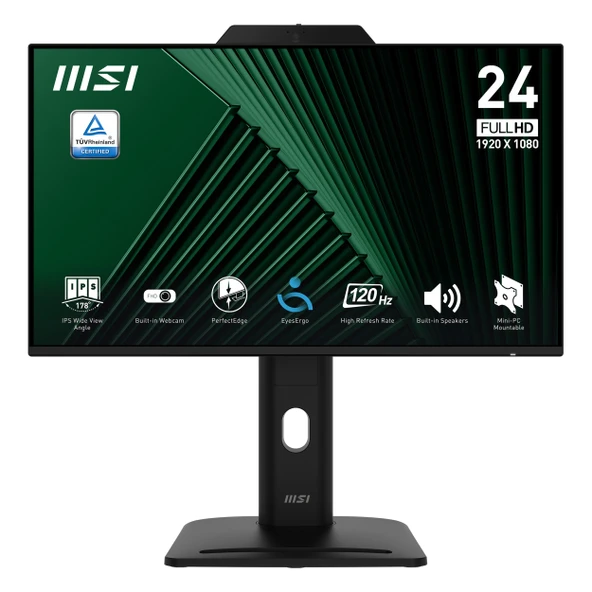 MSI Pro MP242PMG 23.8" 120Hz 1Ms VGA+HDMI+DP+USB HDR FullHD Adaptive-Sync IPS Pivot Vesa Monitör ürün görseli 1