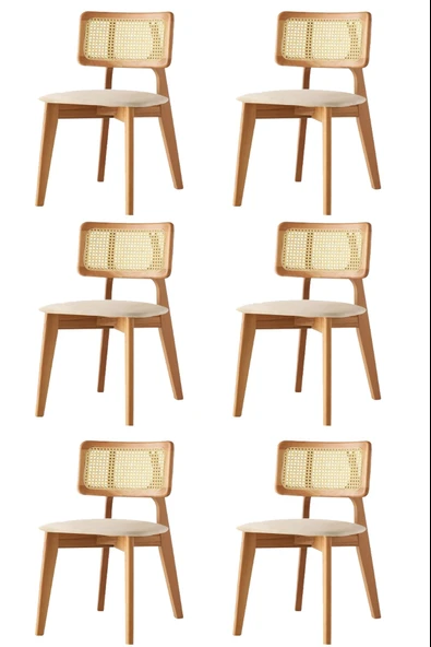 Kuzey Sandalye Ahşap Gürgen 6 Lı Set Cafe,Restaurant,Mutfak,Salon,Yemek Odası Sandalyesi ürün görseli 1