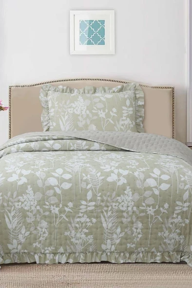 Breeze Sade Çiçekler Tek Kişilik Yatak Örtüsü 180x240 ürün görseli 1