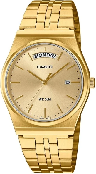 CASIO MTP-B146G-9AVDF ALTIN KAPLAMA ERKEK KOL SAATİ ürün görseli 1