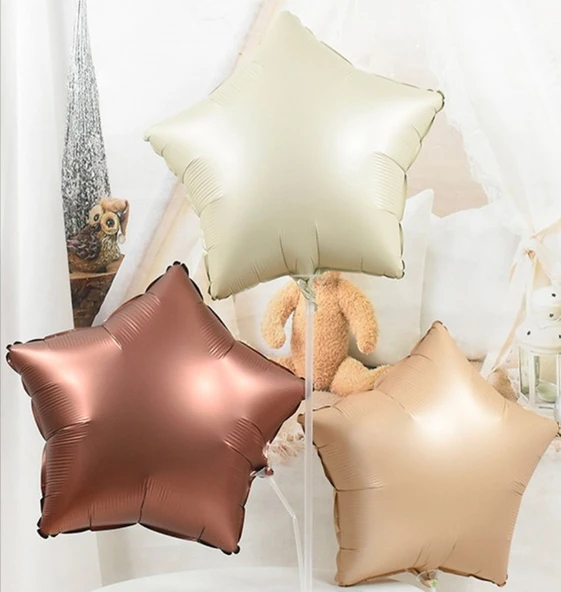YILDIZ FOLYO BALON BEJ 18 INC - Resim 2