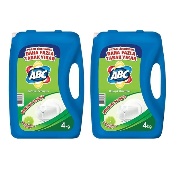 ABC Bulaşık Deterjanı Misket Limon 4 lt X 2 Adet ürün görseli 1