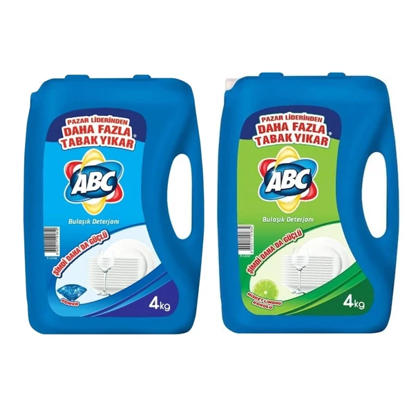 ABC Bulaşık Deterjanı Power ve Misket Limon 4 lt 2 li Karma Paket ürün görseli 1