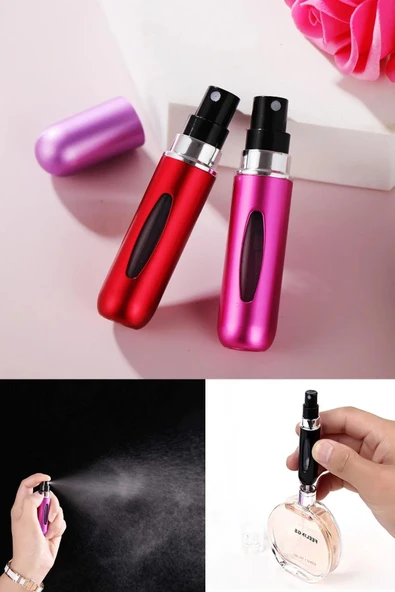 5 ML Taşınabilir Mini Boy Doldurulabilir Kırılmaz Dayanıklı Sprey Parfüm Doldurma Şişesi ürün görseli 1