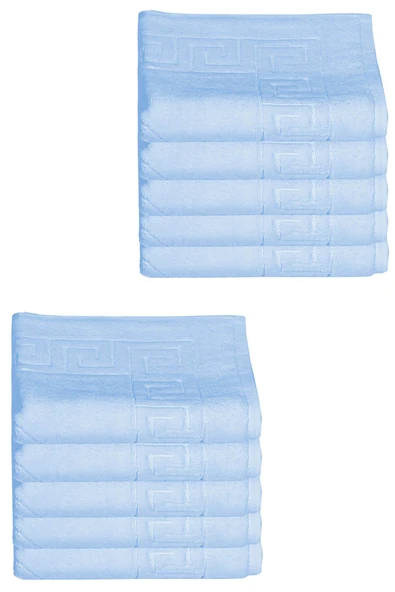 10 lu Otel Ayak Havlusu Bukle Ayak İzli 50x70 Cm Renkli 16/2 Avs 250 Gr ürün görseli 1