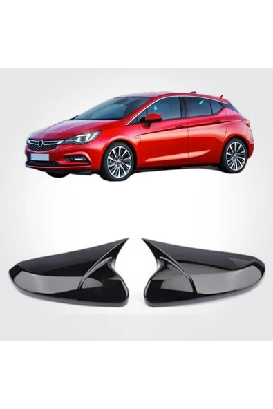 Opel Astra K 2015-2021 Uyumlu Parlak Siyah Batman Ayna Kapağı ürün görseli 1