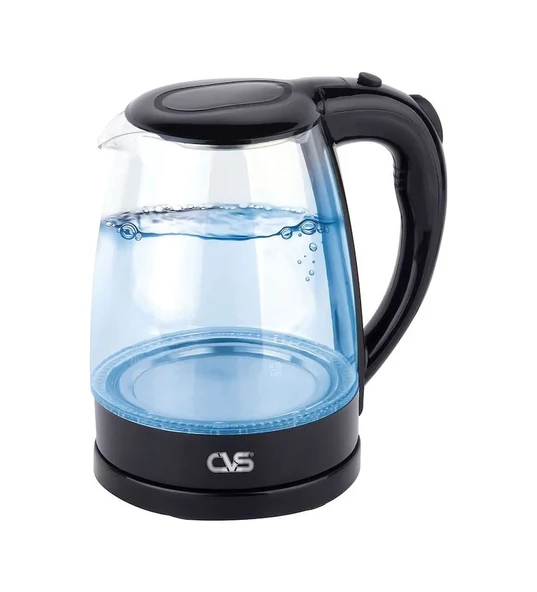 Cvs DN 2335 Stakla 1800 ML Cam Işıklı Su Isıtıcı Kettle Şeffaf ürün görseli 1