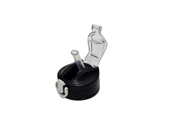 Otomatik Pipetli Su Matarası Yedek Kapağı 57mm Siyah-Beyaz ürün görseli 1