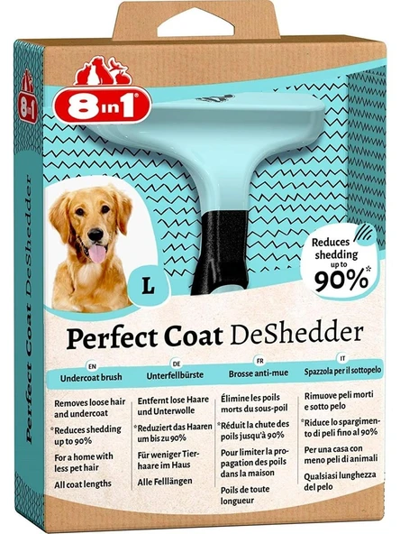 8in1 Perfect Coat DeShedder Furminator Büyük Irk Köpek Tarağı-L ürün görseli 1
