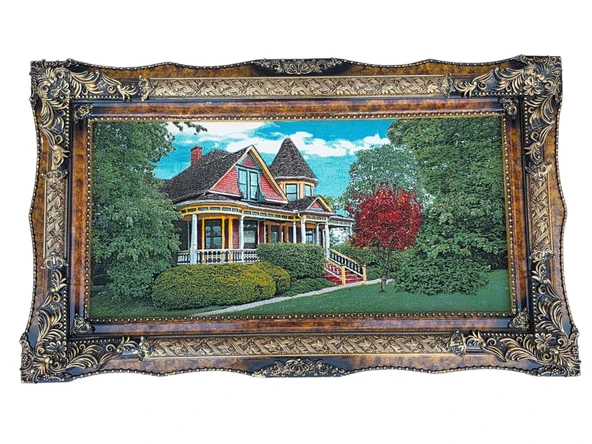 Kırmızı Ağacın Hikayesi Adlı İran Tebriz Halı Tablo 123x73cm - Duvar Halı Kilim Tablo ürün görseli 1