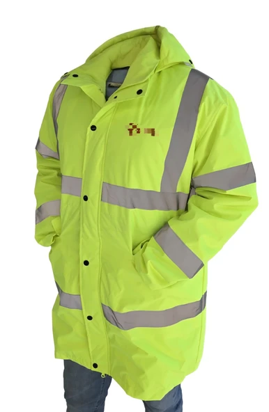 Kapitone Astar Reflektörlü İş Güvenliği Parka Mont XL ürün görseli 1